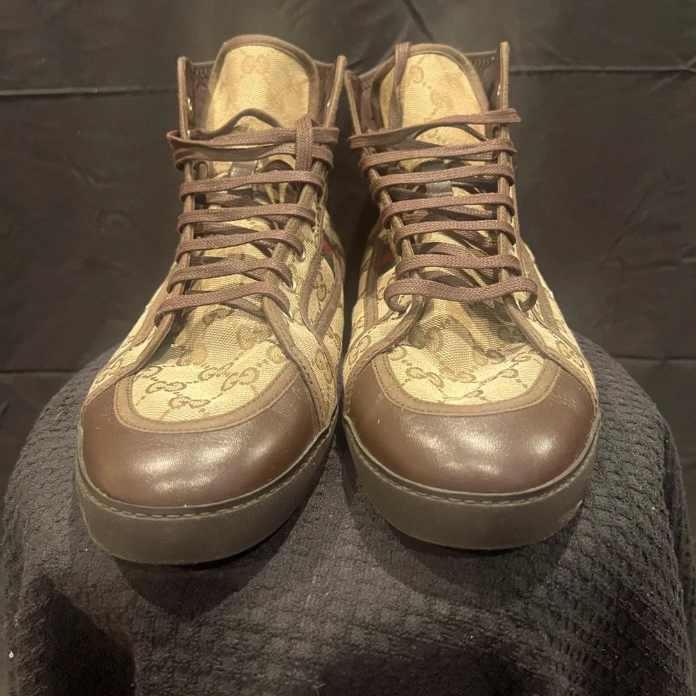 Gucci California Striped High Top (Beige Ebony) - Picture 3 of 5